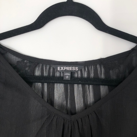 Express Sheer Lace Sleeve Blouse - Picture 3 of 3